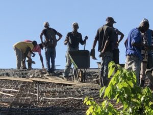 Going back for another load in the wheelbarrow