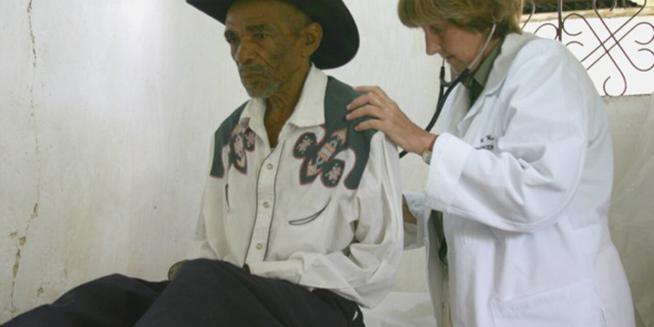Dr. Wolf consults a patient in her consultation room in the original clinic.